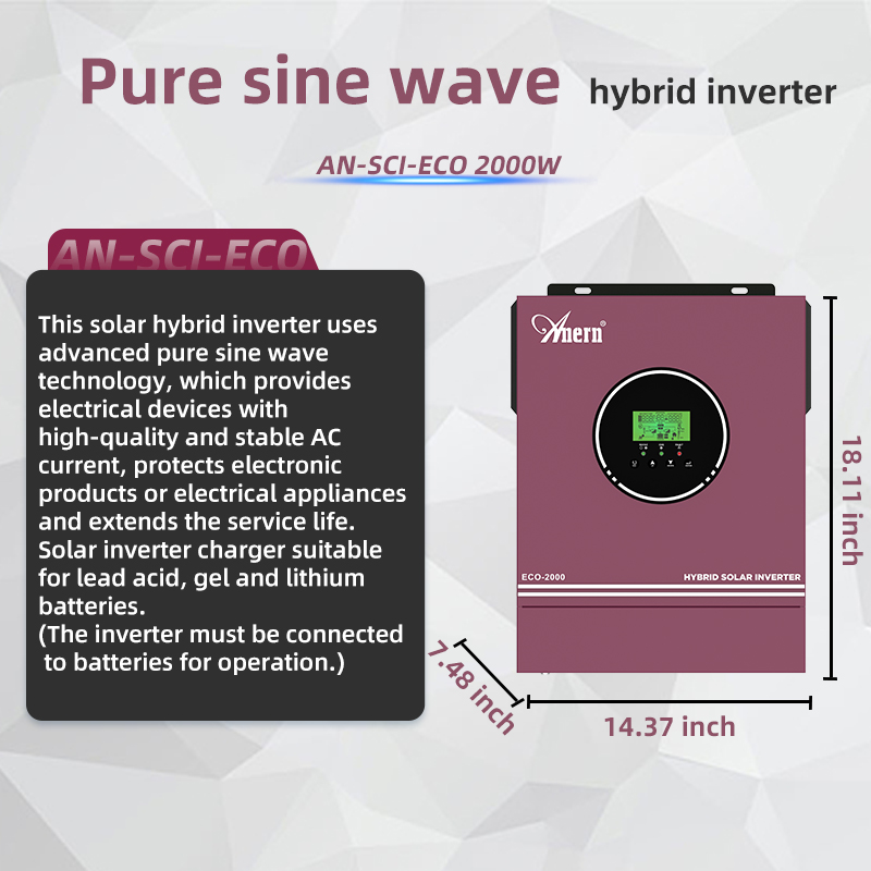 Anern 3200W 2000W Off Grid Hyb - Grid Tie Inverter Limiter 2000W recensie en prijs